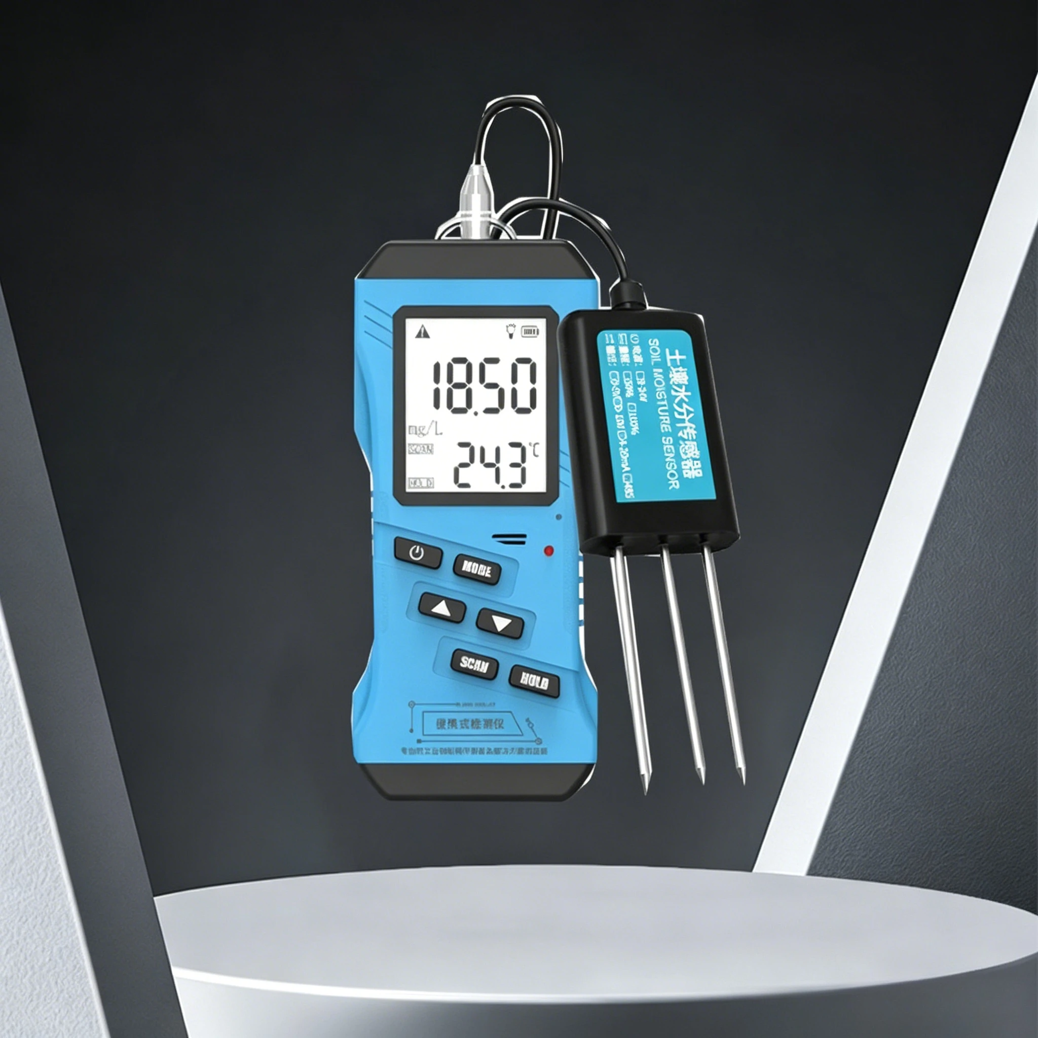 7-in-1 Portable Soil Analyzer Multifunctional Detector for NPK PH Moisture EC and Soil Nutrient Content Testing New