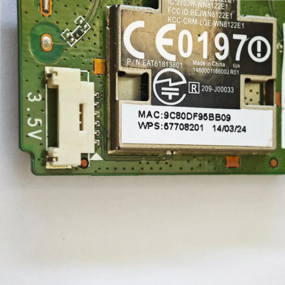 Eat61813801 wn8122e1 141812220005j r01 Wi-Fi-Modul für TV 55uf6450-ua 42ln5700-ua 47la6200-ua WLAN-Karte Funkmodul 4-polig