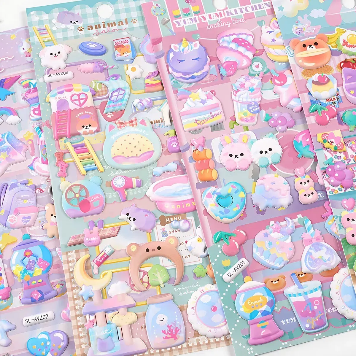 

4 шт., каваи, животные, 3D пухлые наклейки, скрапбукинг, сделай сам, журнал, канцелярские принадлежности, наклейка, декор, милые школьные принадлежности, подарок