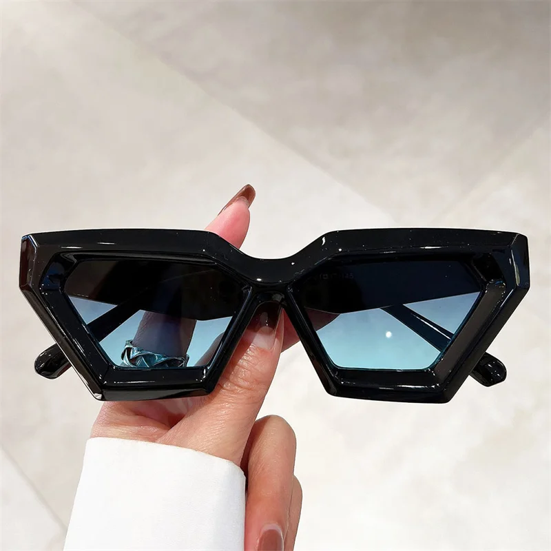 Kammpt Katzenauge übergroße Sonnenbrille Farbverlauf für Frauen Mode Retro stilvolle Trend Marke Design Outdoor Party Sonnenbrillen Brillen