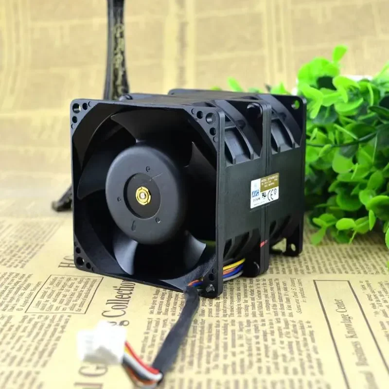 for AVC DFTA0880Y2U 12V 7.2A 80mm Dual Motor Turbo Cooling Fan High Speed Server Radiator Blower Replacement