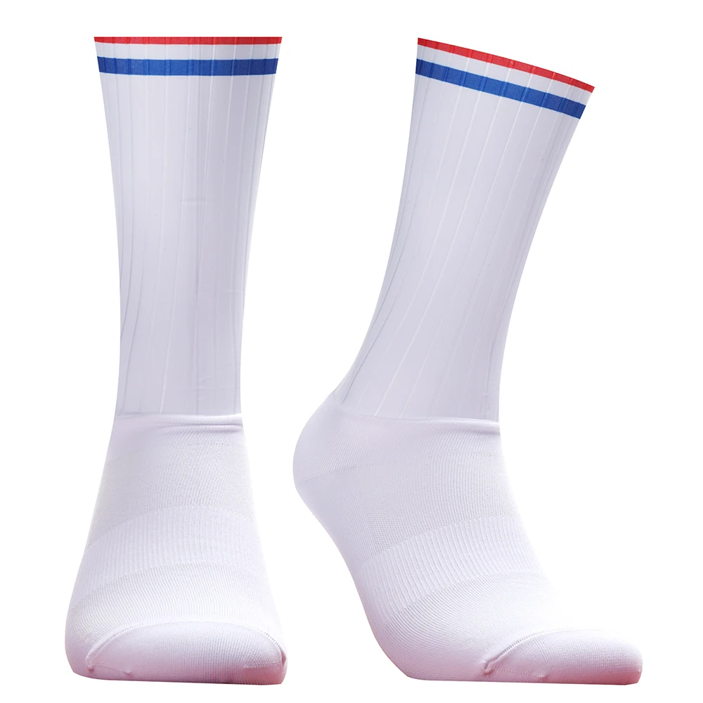 Calcetines antideslizantes de silicona para verano 2024, Calcetines blancos para Ciclismo, Calcetines deportivos para hombre, Calcetines para correr, Calcetines para Ciclismo