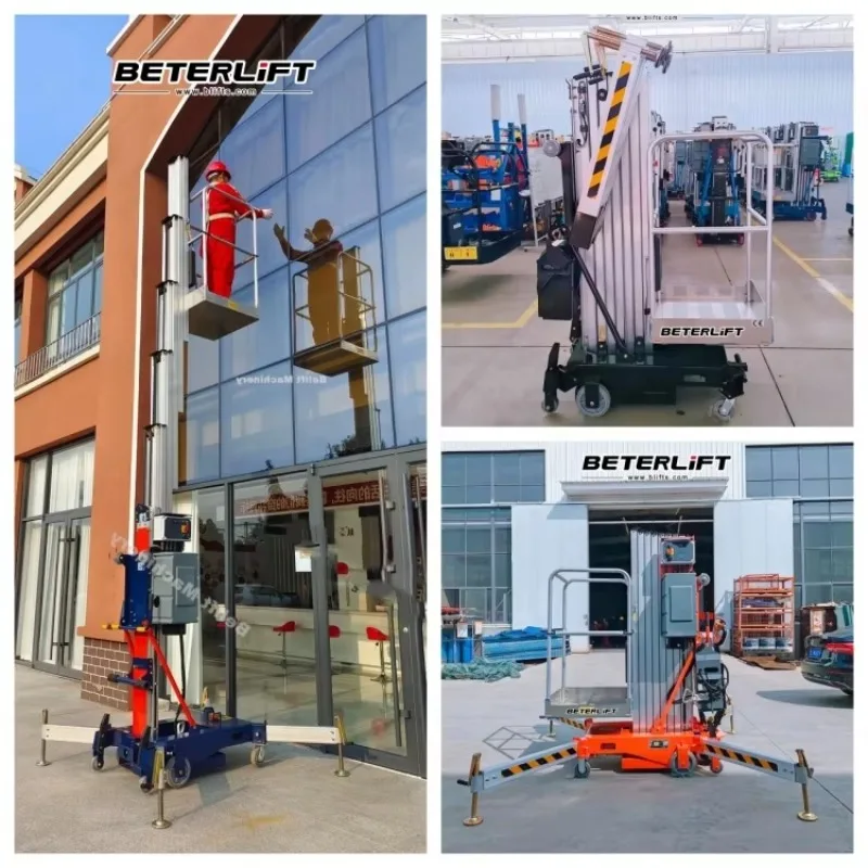 CE Scaffolding Ladders Alternative Mobile Electric Aluminum Mast Lift for Construction