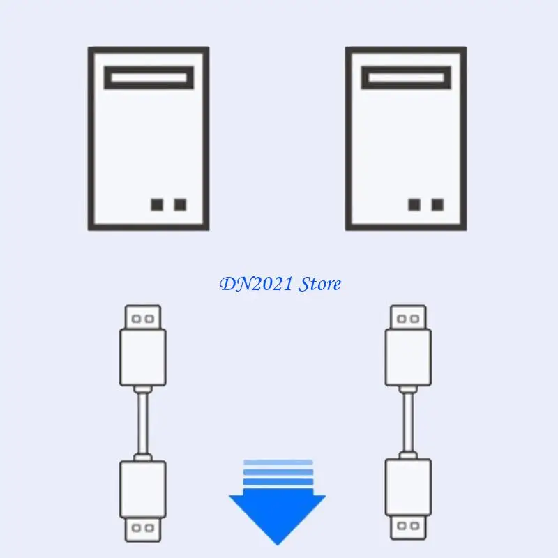 F3KE USB Switcher Printer Scanner USB Sharing Switches Splitter for Two PCs with USB