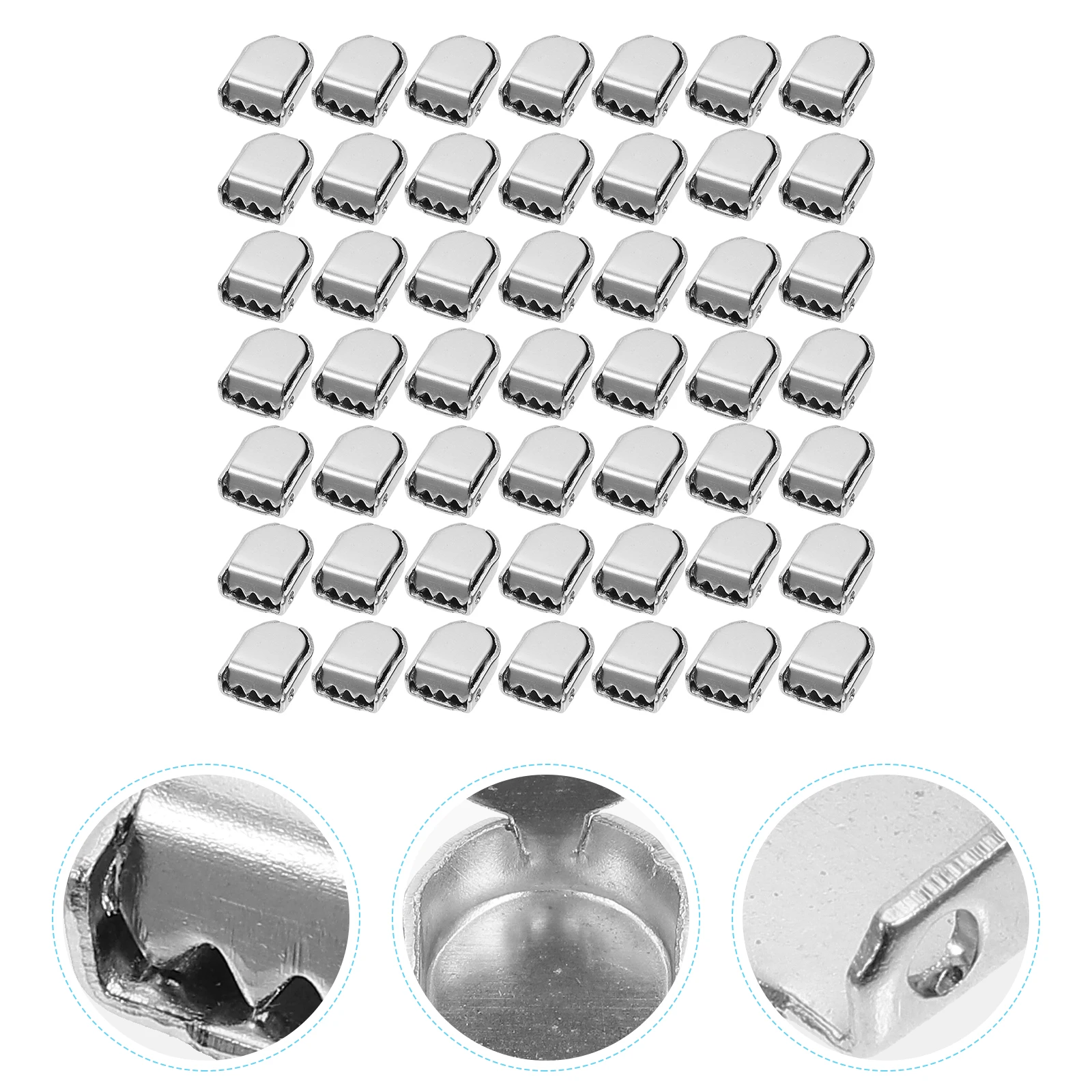 

100pcs Shoelace Clips Metal Buckles Tail Connector Copper Alloy Durable Laces Clasps Ideal for Sneakers Boots Shoes