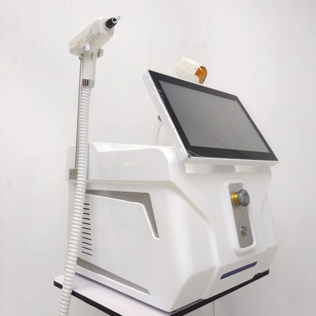 FAC 2in1 ديود إزالة الشعر بالليزر بيكو ثانية آلة إزالة الوشم المحمولة عالية الطاقة الثلاثي الفرقة الجليد الباردة حل دائم