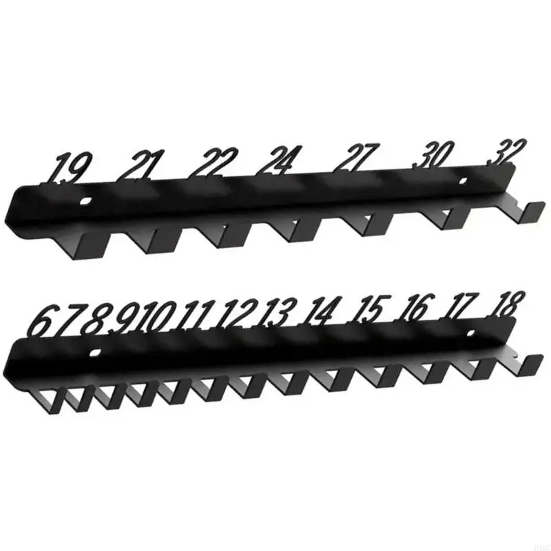 2025 New Garage Mounted Wrench Management Storage Rack Numbered Slot Organizers Holder