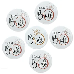 1pcs Team Bride Team Groom Badge Wedding Hen Party Decoration Bachelorette Party Bride To Be Bridal Shower Brooch Supplies