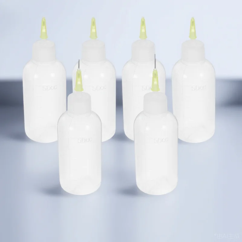 

6 Pcs Dispensing Bottle Precision Tip Glue Applicator Dispensers Bottles Alcohol Oil Needle Plastic with Fine
