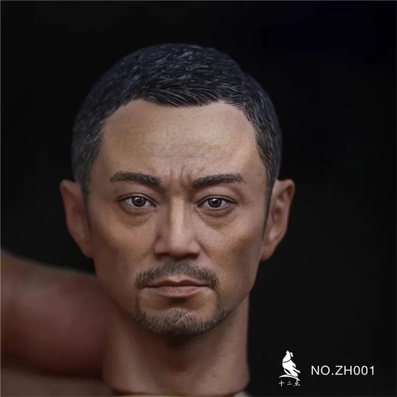 ZH001 1/6 Male Soldier Tough Guy Zhang Hanyu Head Carving Model Accessories Fit 12'' Action Figure Body In Stock