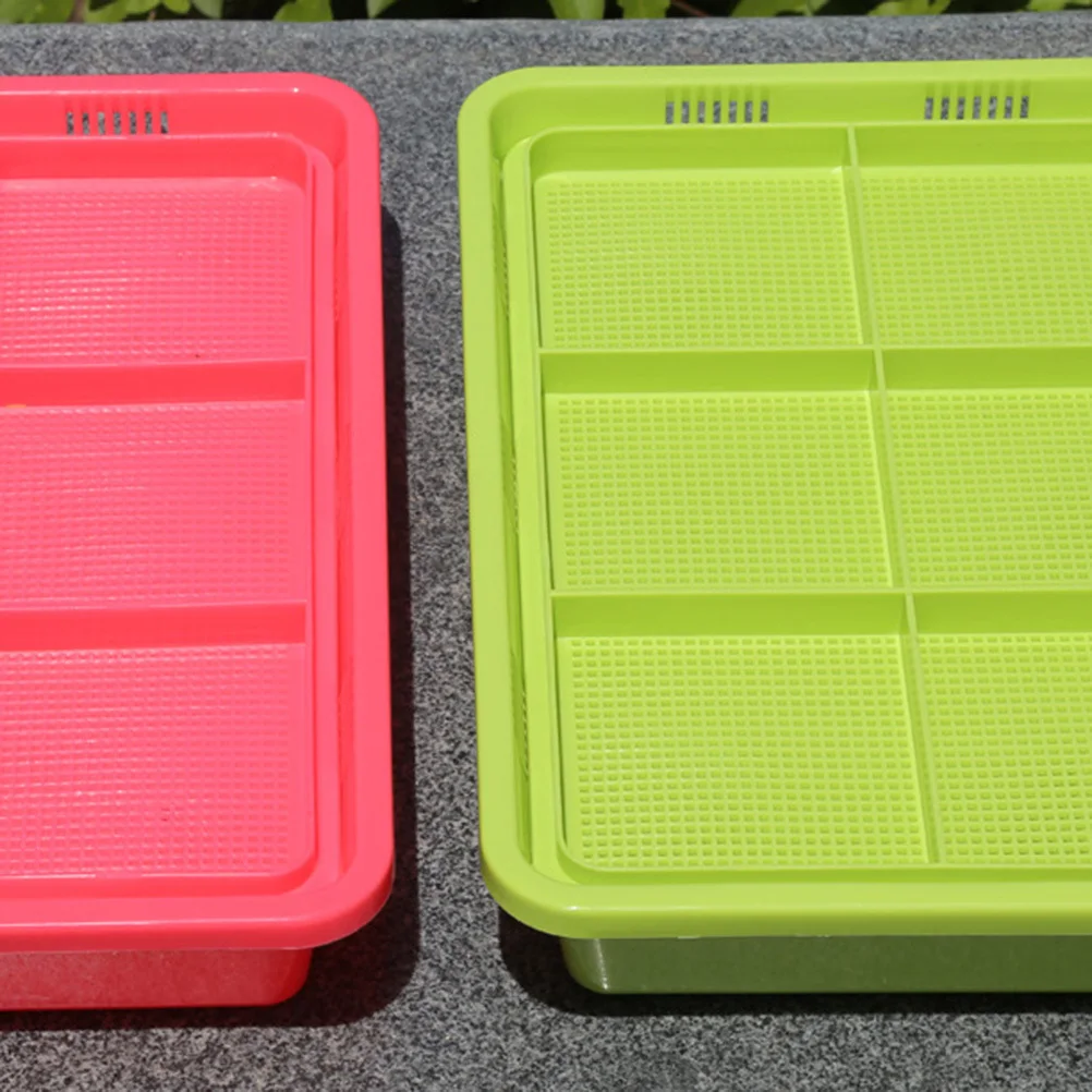 

Double Layer Soil-Free Sprouter Tray 32x22cm Green Food Grade PP Resin Grower Ventilated Tray for Wheatgrass