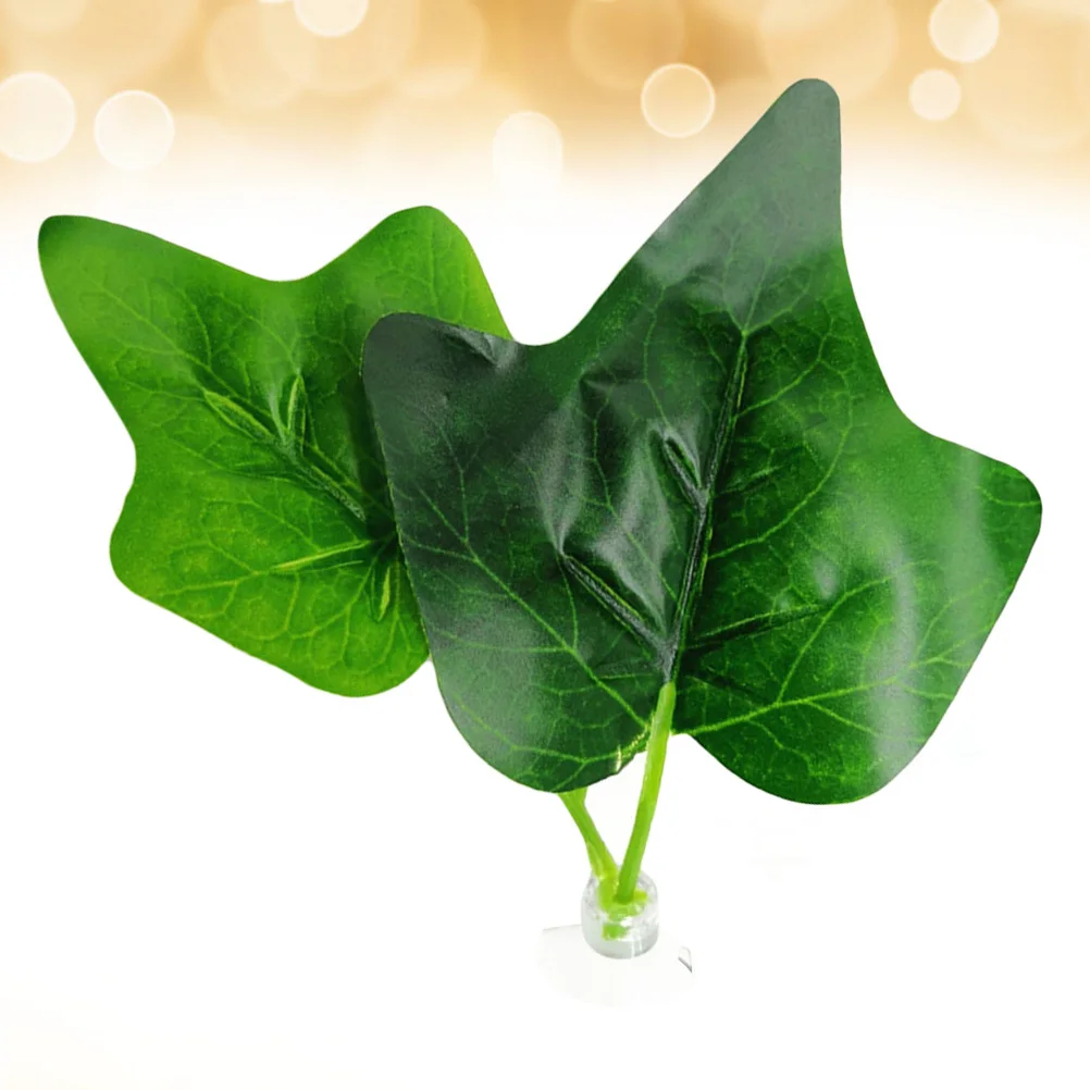 

2Pcs Aquarium Artificial Plants Leaves Lifelike Fish Tank Decoration Betta Hammock Rest Bed Tropical Saltwater