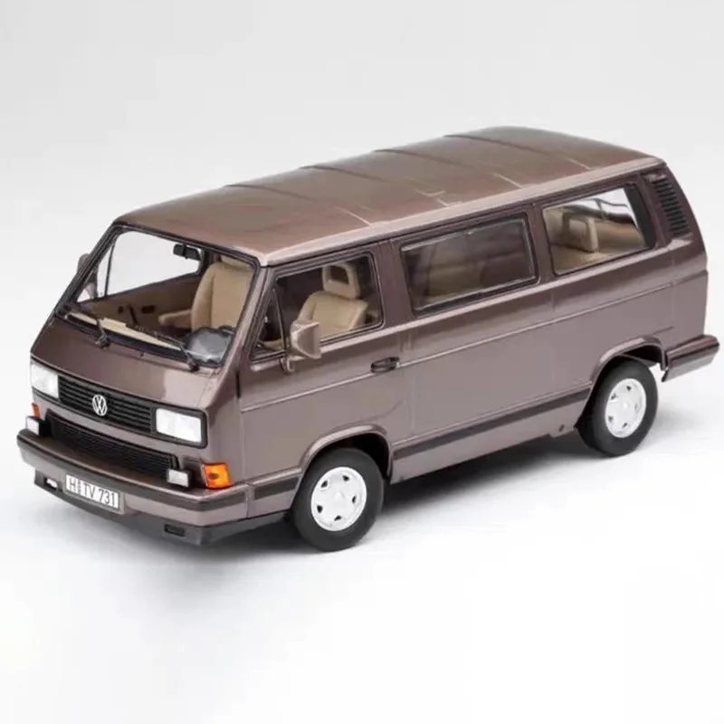 Diecast 1/18 Scale Vw Multivan T3 T1 Van Bus Alloy Classic Car Model Collectible Toy Gift Souvenir Static Display Ornaments