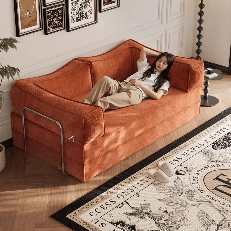 

Convertible Sofa Bed Folding Sleeper Futon Mattress Included Compact Space Saving Design Small Apartments Living Room Bed