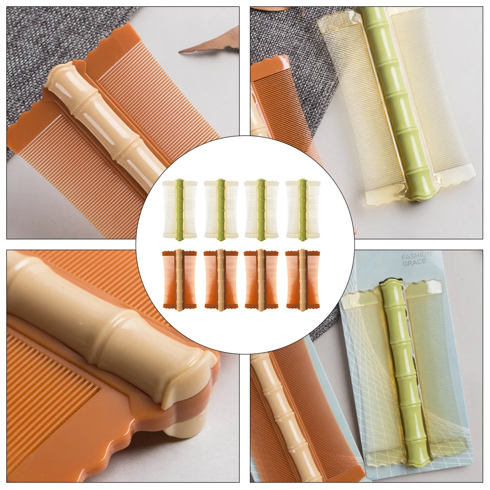 

8pcs Double Sided Fine Tooth Comb Anti-Static Plastic Beard Mustache Combs For Hair Scalp Care Dense Tooth Hairdressing Tool