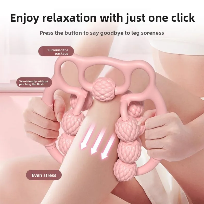 

13-колесо для тонких ног, машинка для стрижки ног, объемная обертка, роликовый ролик для расслабления мышц, пена для промывки икр, растяжка, йога, шейный отдел позвоночника