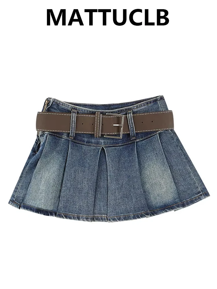 

Женская мини-джинсовая плиссированная юбка, корейская микро-юбка Y2k, элегантная вечерняя вечеринка 2000-х годов, дизайн Y2k, кокетка Gyaru Streetwea