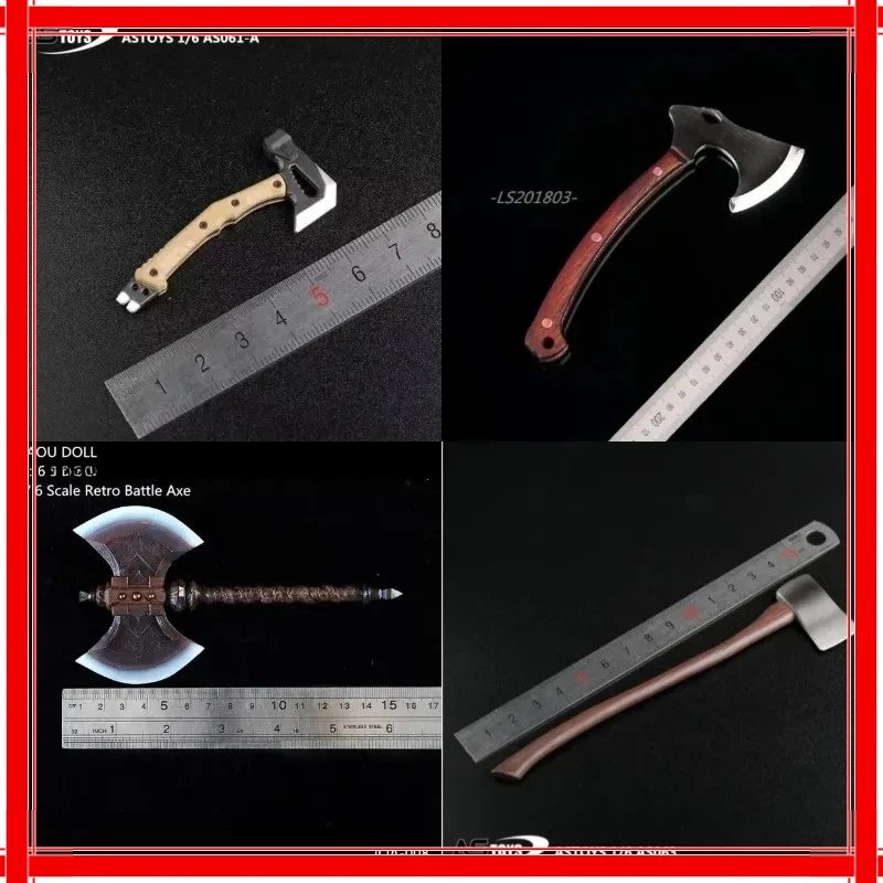 1/6 Bilancia Action Figures Retro Tomahawk Ascia Da Battaglia Armi Modello per 12 pollici Soldato Accessori Corpo Bambola Giocattolo