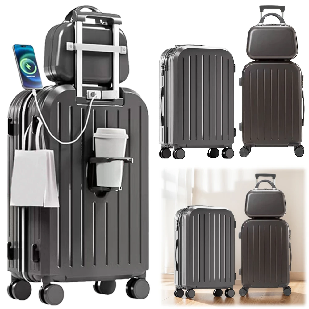 Electrolux-Valise de voyage à roulettes, chariot à fermeture éclair, sac à bagages, serrure approuvée TSA, 12 ", 20", 24 ", 3 pièces