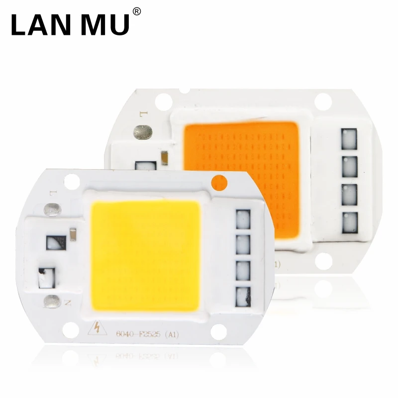 Chip de lámpara LED COB para cultivo de plantas, foco reflector de 10W, 20W, 30W, 50W, CA de 220V y 110V, bricolaje