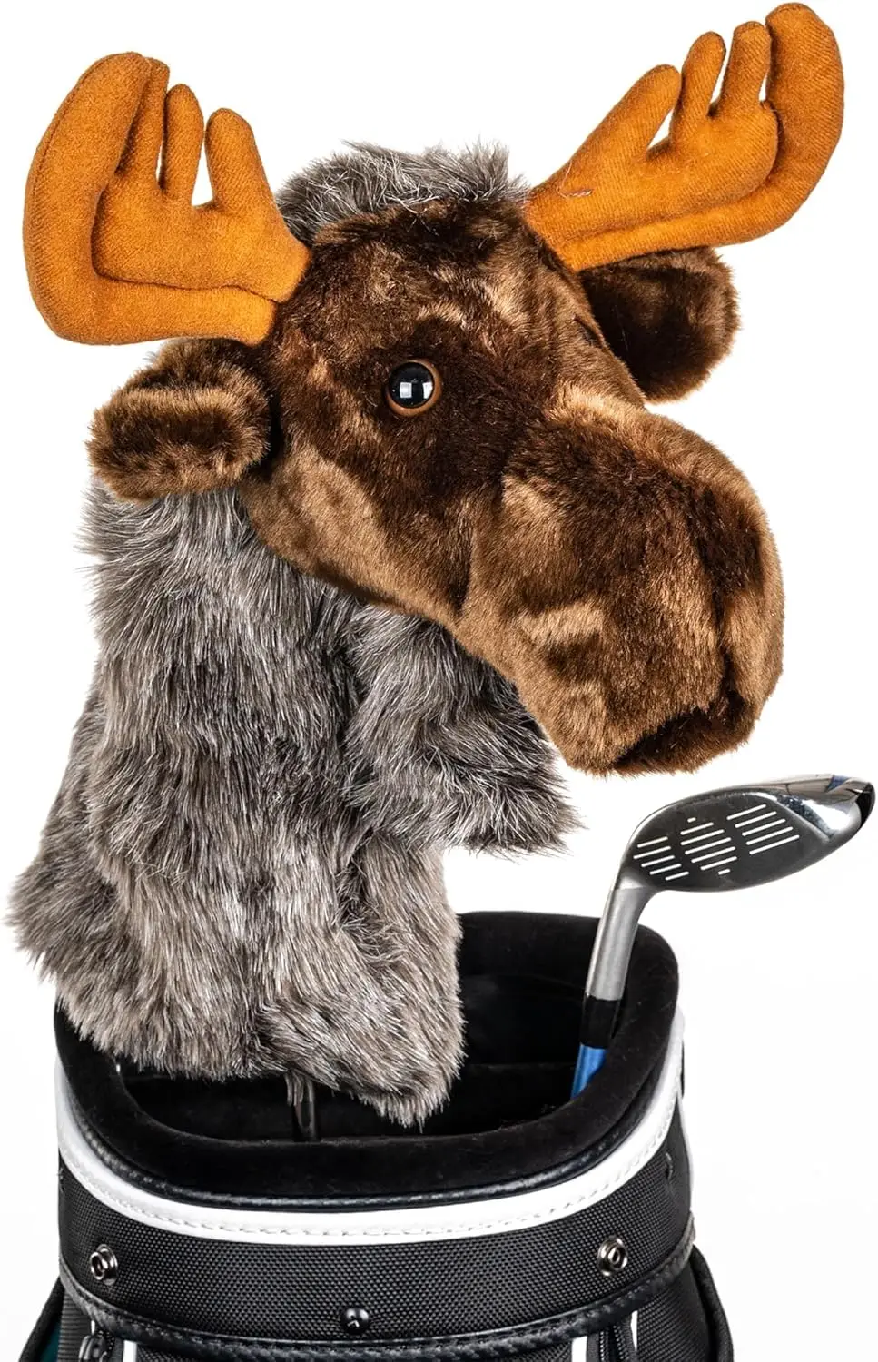 

Премиальный чехол для головки клюшки для гольфа Moose Driver | Забавный дизайн с животными персонажами | Надежная защита для мужчин и женщин
