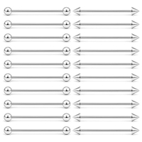 20Pcs Surgical Steel Industrial Barbell Earring Cartilage Helix Bar Body Piercing Jewelry for Women Men 28-40MM