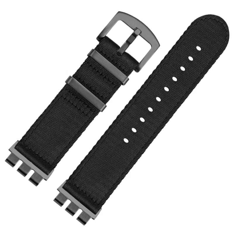 17mm 19mm 21mm Nylon WatchBand For SWATCH YVS420 YVS454 YVS451 YVS400 YVB404 Watch Strap Soft Canvas Watch Chain Men Women