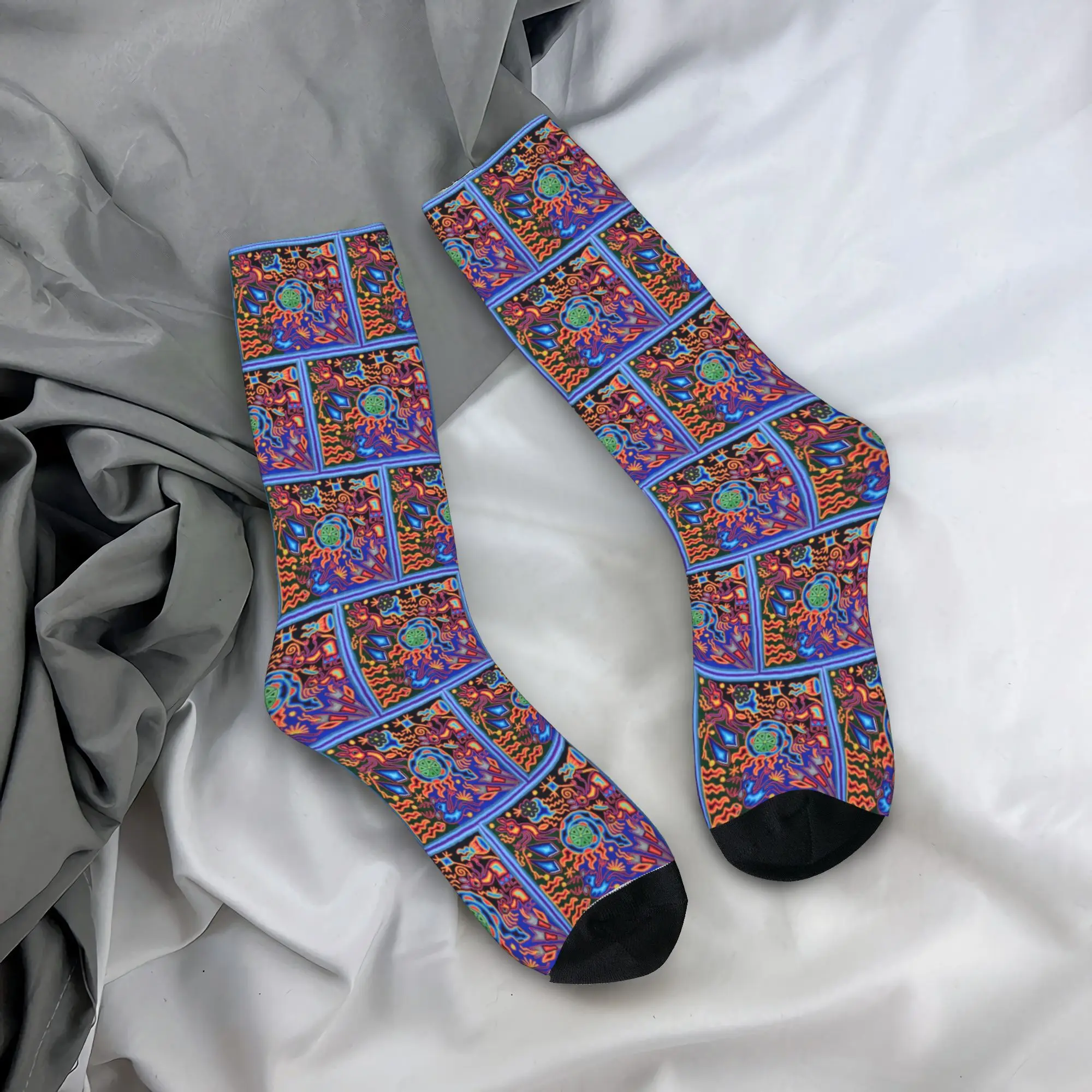 Huichol Dream Socks Harajuku Stoking Berkualitas Tinggi Aksesori Kaus Kaki Panjang Sepanjang Musim untuk Hadiah Uniseks