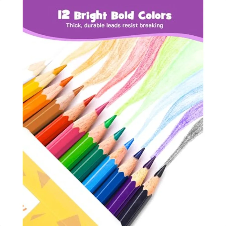 DFantiX 24 Packs Colored Pencils Bulk 288 Count PreSharpened Coloring Pencils Set Back to School Gifts for Students Elementary