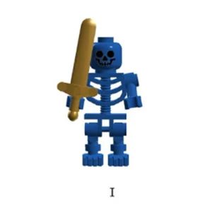 Microsoft resmi müfredatı-iskelet kolordu, askerler, ordu, yapı taşları, silahlar, zırh mızrak kılıç parçaları, çocuk hediye için bir tuğla oyuncaklar ortaçağ askeri bir dizi 8 en çok satan, mızrak, tatica-no. 5