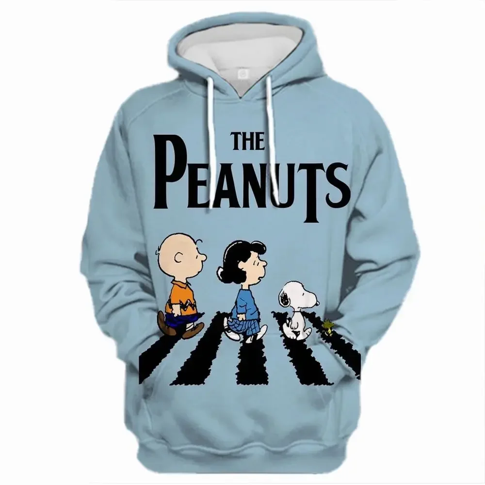 2024 Spring and Autumn Children\'s Adult Parent-Child Sweater 3D Printing Cartoon Animation Snoopy Personality Fashion Streetwear