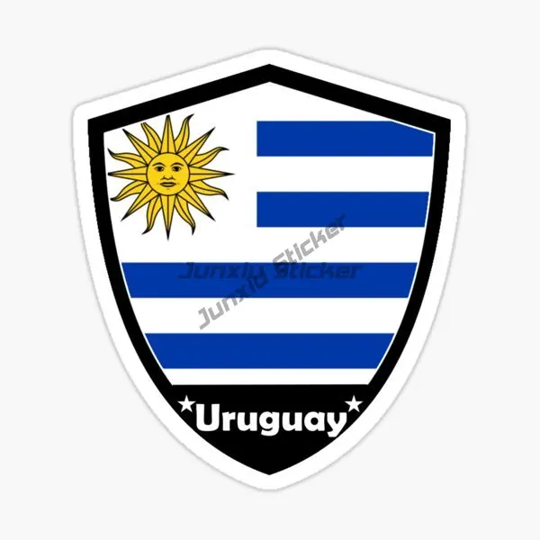 Creative Uruguay Flag National Emblem Sun Stickers for Covered Scratch Decorate Car Motorcycle Wall Room Table Off-road Truck