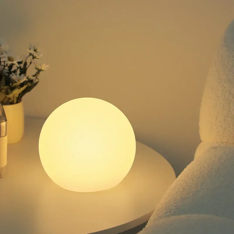 Durable Ball Table Lamp Atmosphere  Internet Celebrity Girl Wind Moon Luminous Sunset Bedroom Bedside Decoration Sleep Lamp