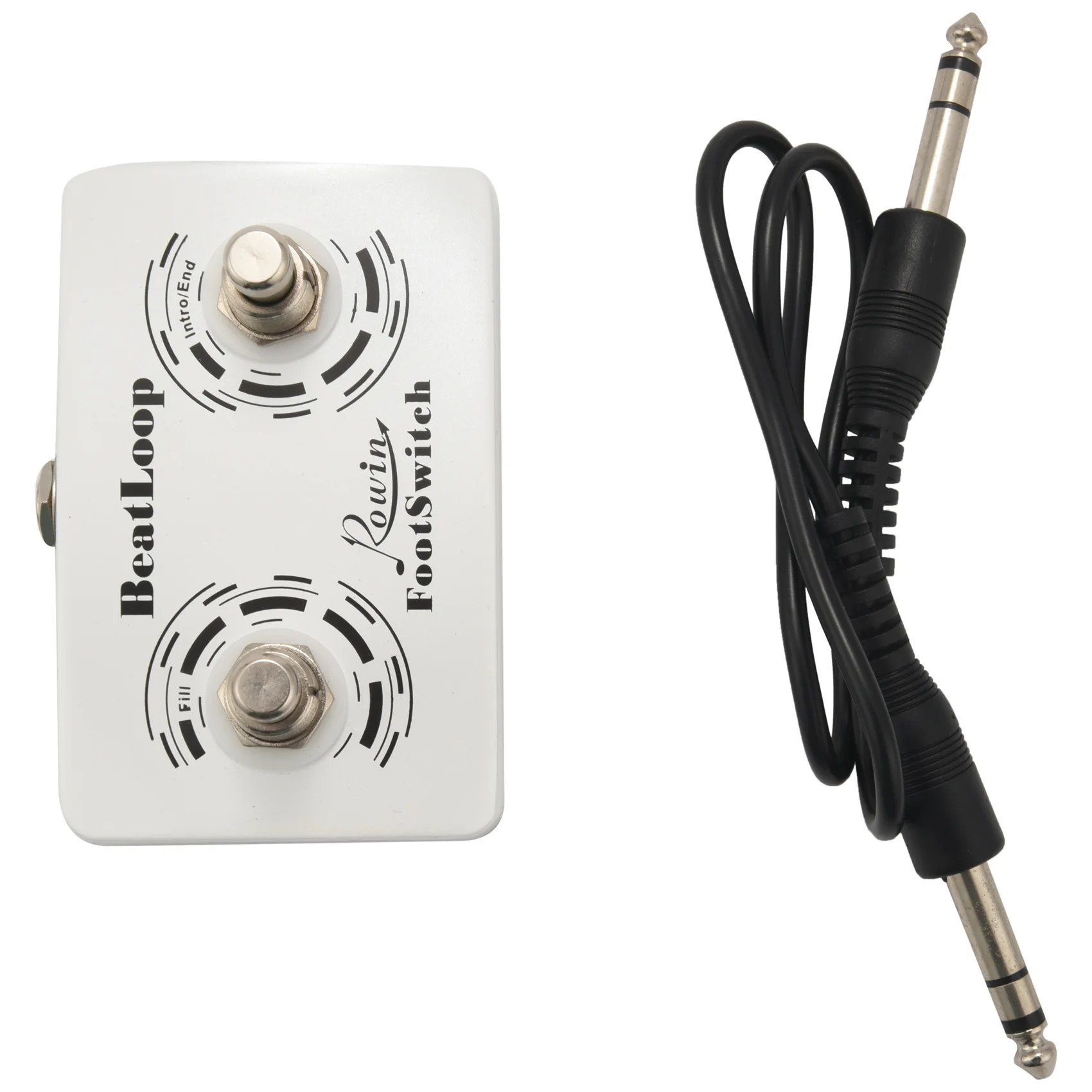 Rowin Beatloop Footswitch Dual Momentary External Guitar Pedal Foot Switch Pedal With 6.35Mm Stereo Cable