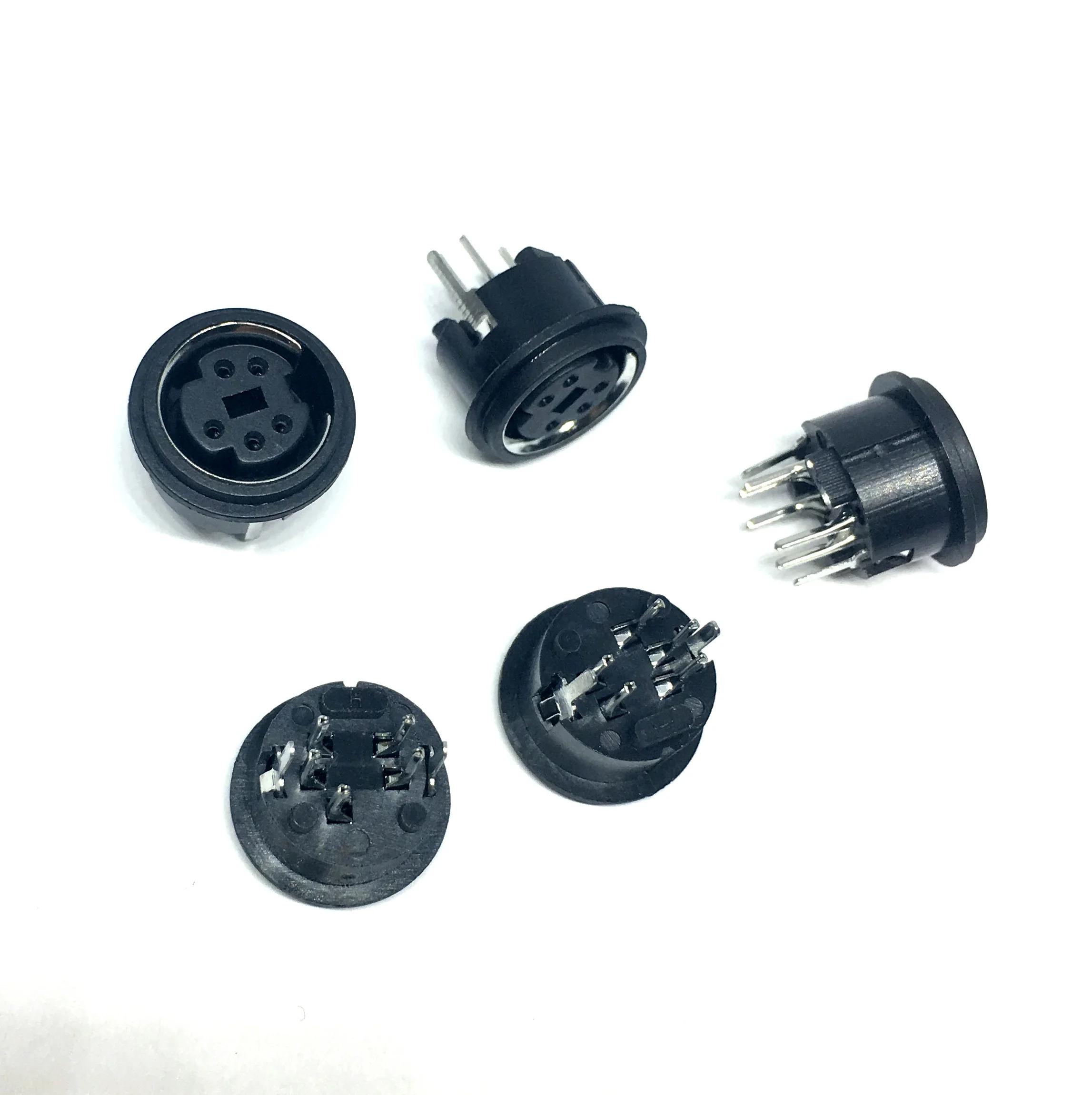 5 Pairs Mini DIN Male Socket Connector Jack + PS/2 PS2 Female Plug DIY  Connector PC Computer Mouse Keyboard PCB 4/5/6/8 pin