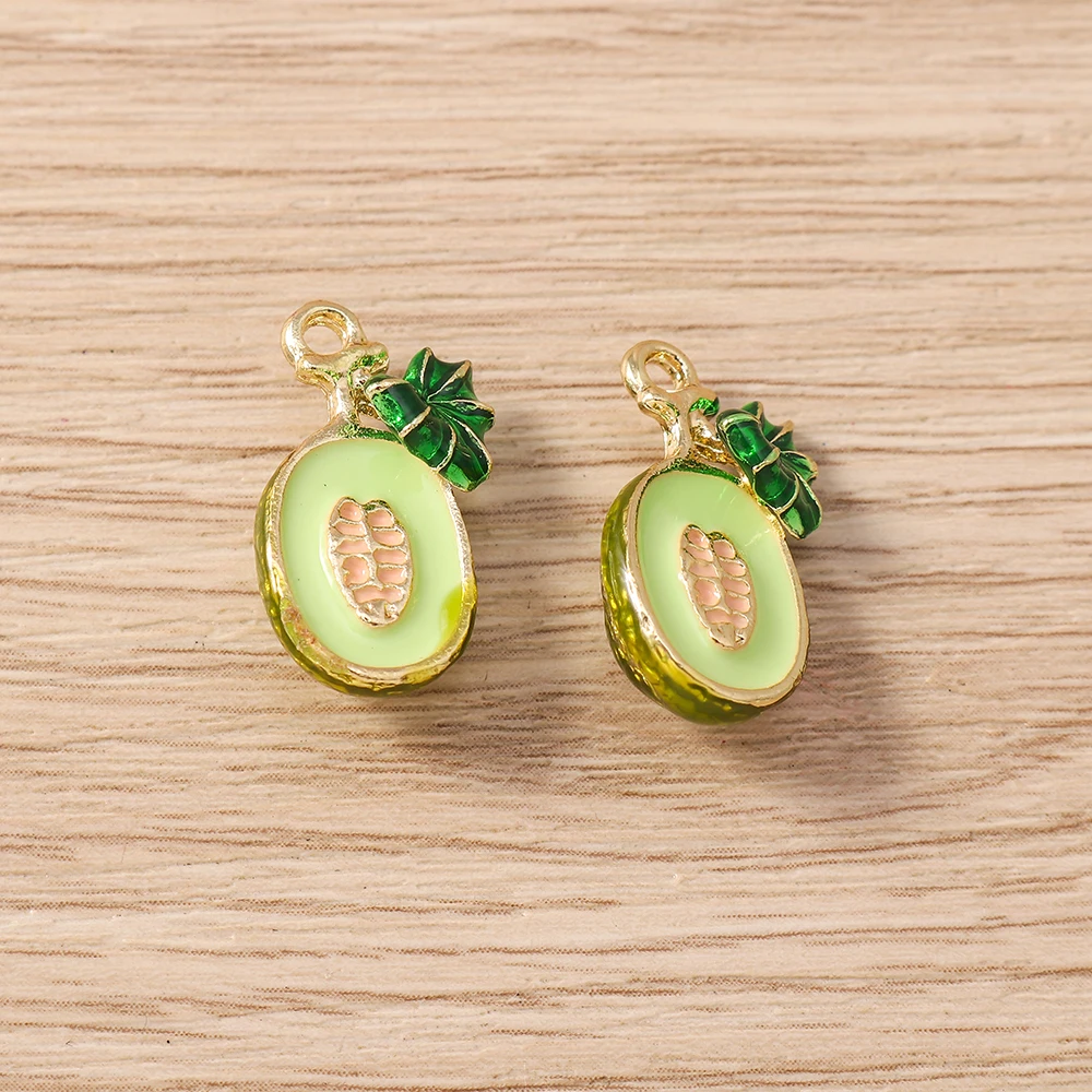 Tusember 5 Stück schöne Anhänger, Pilz-Pomelo-Cantaloupe-Apfel-Anhänger, Charm-Perlen für DIY-Schmuckherstellung mit Sterling-Markenarmbändern – Detail 9