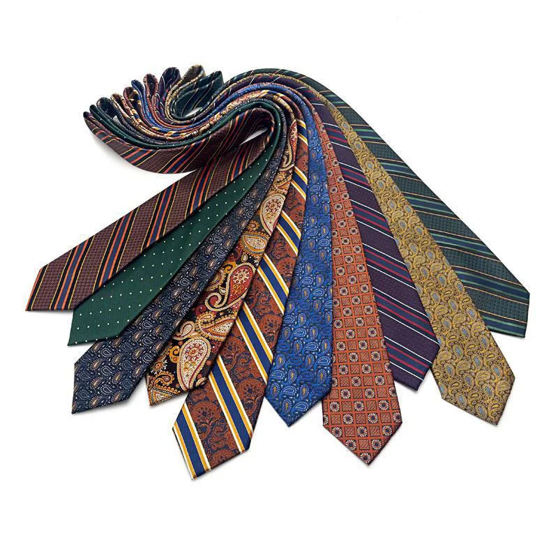 Luxury 8CM Mens Necktie Floral Paisley Ties For Man Groom Groomsman Jacquard Woven Neck Tie Formal Business Party Accessories