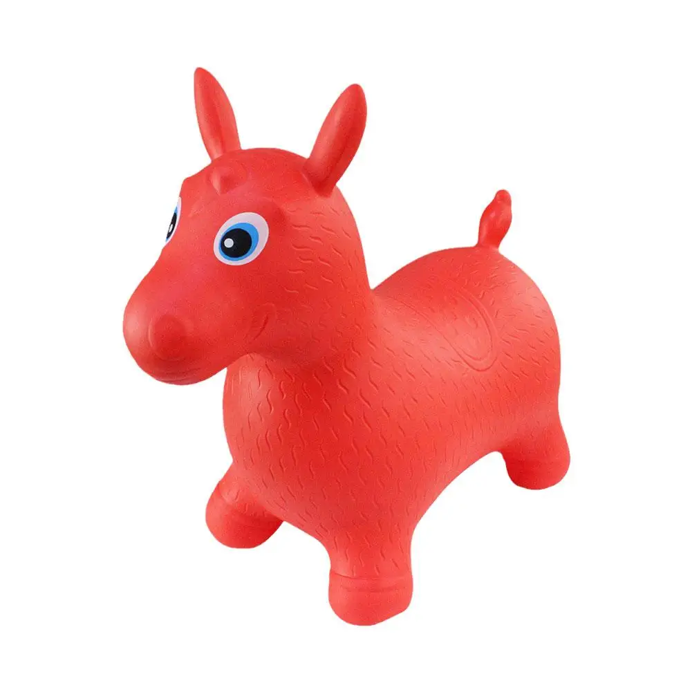 1Pc Kids Animal gonfiabile cavallo gonfiabile riutilizzabile Soft Vaulting Jumping Horse Leech gioco all'aperto giocattoli in PVC Ride bambini su C7X7