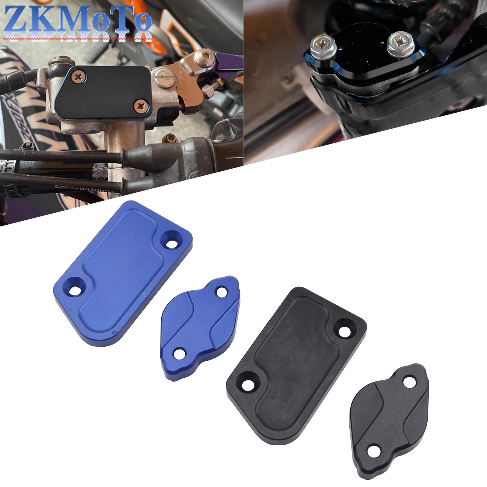 For YAMAHA YZ125 YZ250F YZ250 YZ250X YZ250FX YZ450F YZ450FX YZ426F CNC Aluminum Front Rear Brake Reservoir Covers 2008-2022 2023