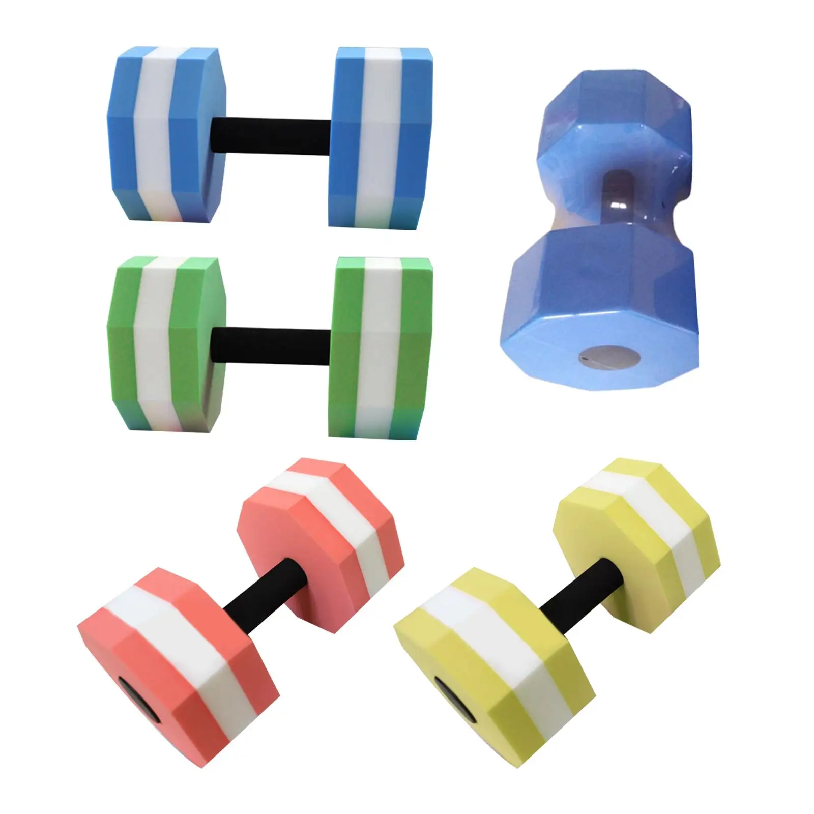 Aquatic Dumbbell Set EVA Foam Light Water Weights Training Barbell for Pool Workouts at Home
