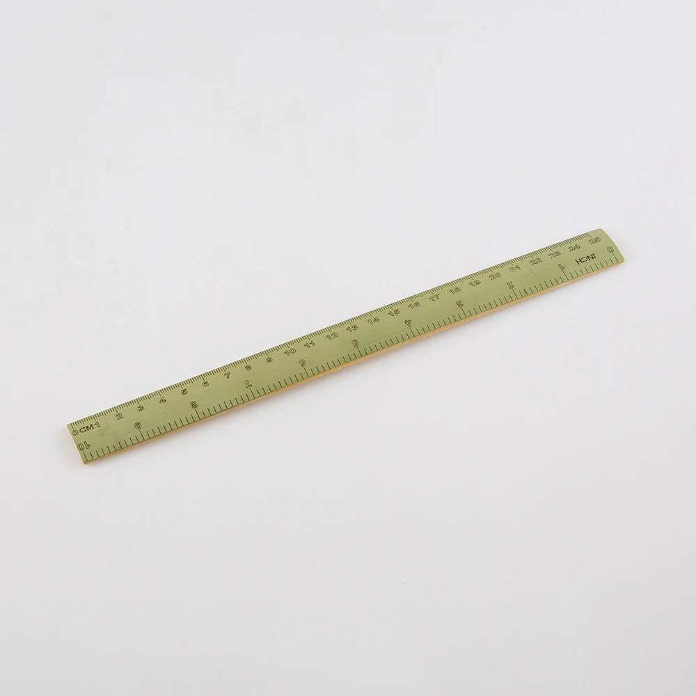 30cm 12inch Double Scale Eco-Friendly Green Bamboo Ruler Natural Fresh Green Bamboo Measuring Tool Stationery