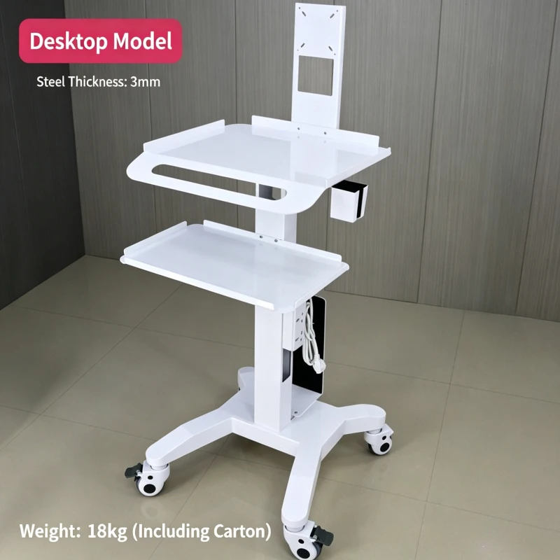 Dental mobile mouth scan trolley Multifunctional instrument Instrument trolley For Oral endoscope Notebook Medical display table - view 6