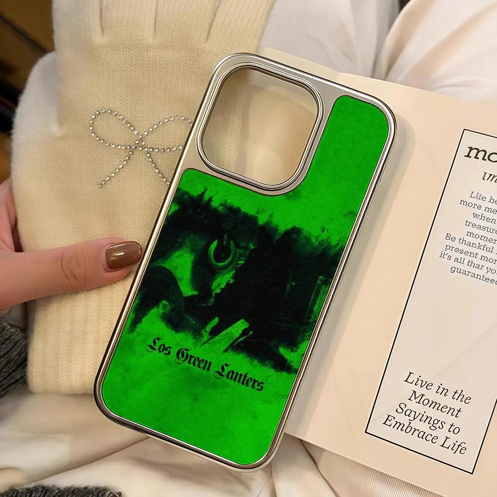 

Los Green Lanters JC Reyes Phone Case For iPhone 16 15 14 13 12 11 Pro Max Plus HD Magsafe Metal Frame Carbon Fiber Hard Shell