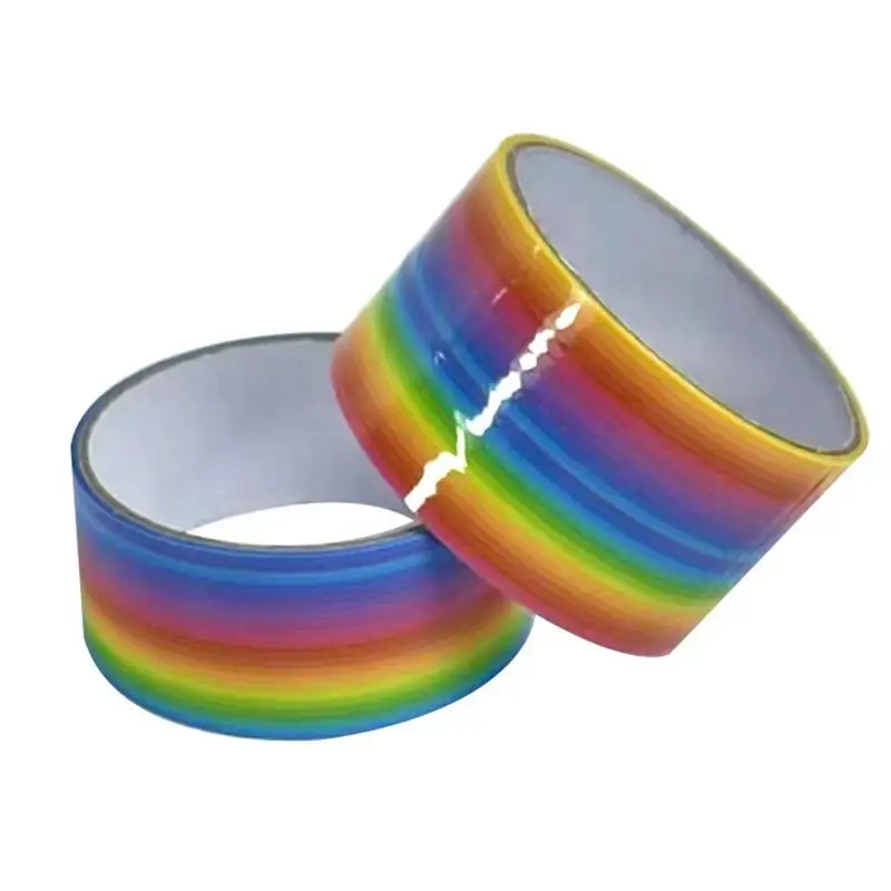 Farbiges klebriges Kugelband, Klebebandrolle, regenbogenfarbenes, sensorisches, regenbogenfarbenes, farbiges Rollband für Erwachsene, entspannend