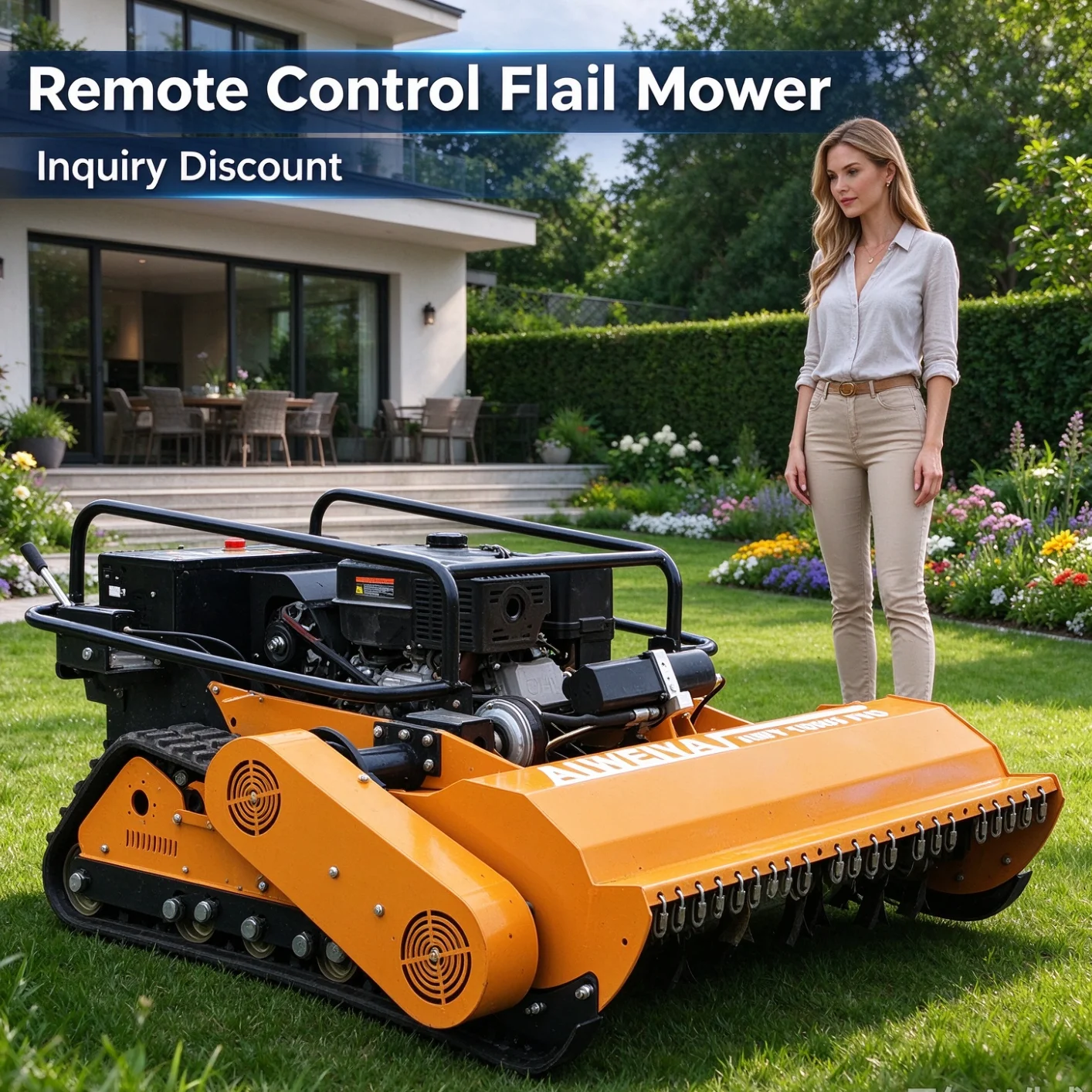 Customized New Design Mini Remote Control Robot Lawn Mower Multi Purpose Lawn Mower For Agriculture