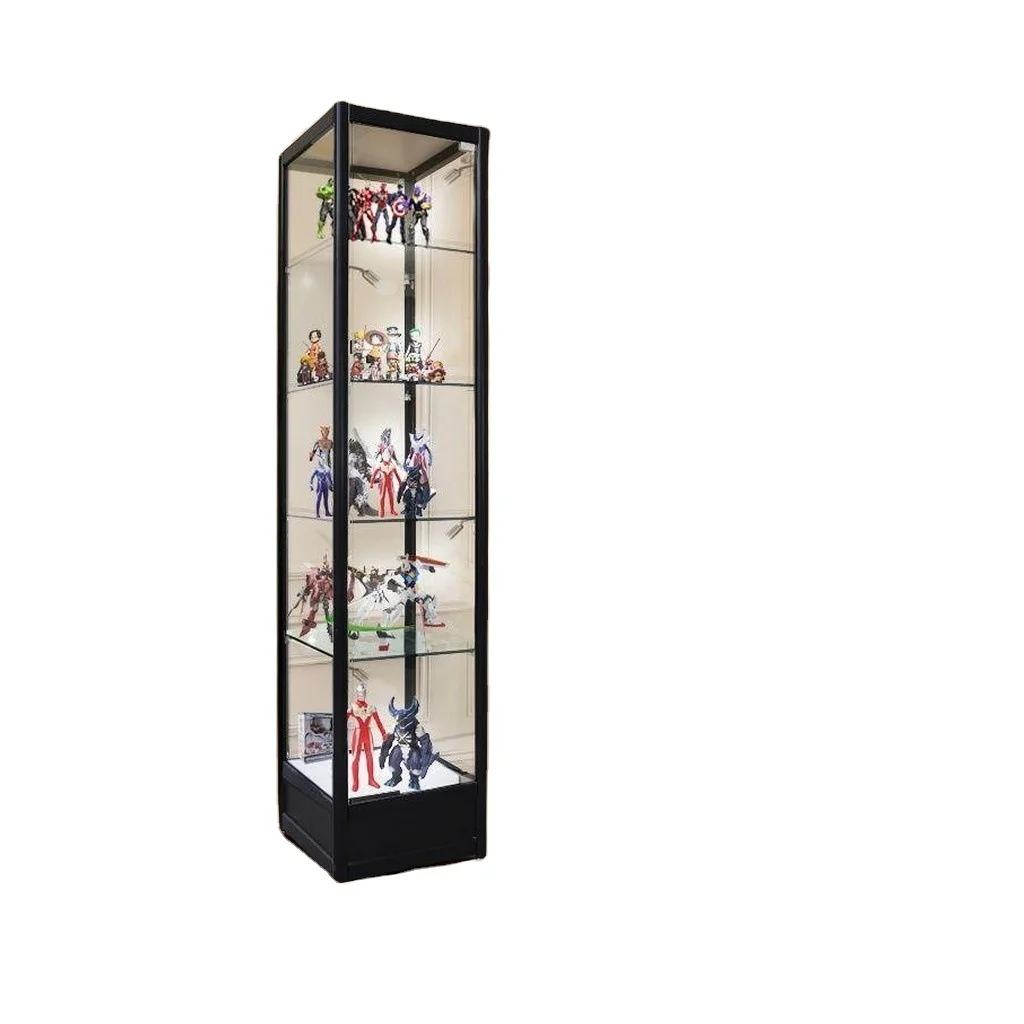 Figure Display Transparent Glass Cabinet for Home Toy Gift Cosmetics Model Display Cabinet
