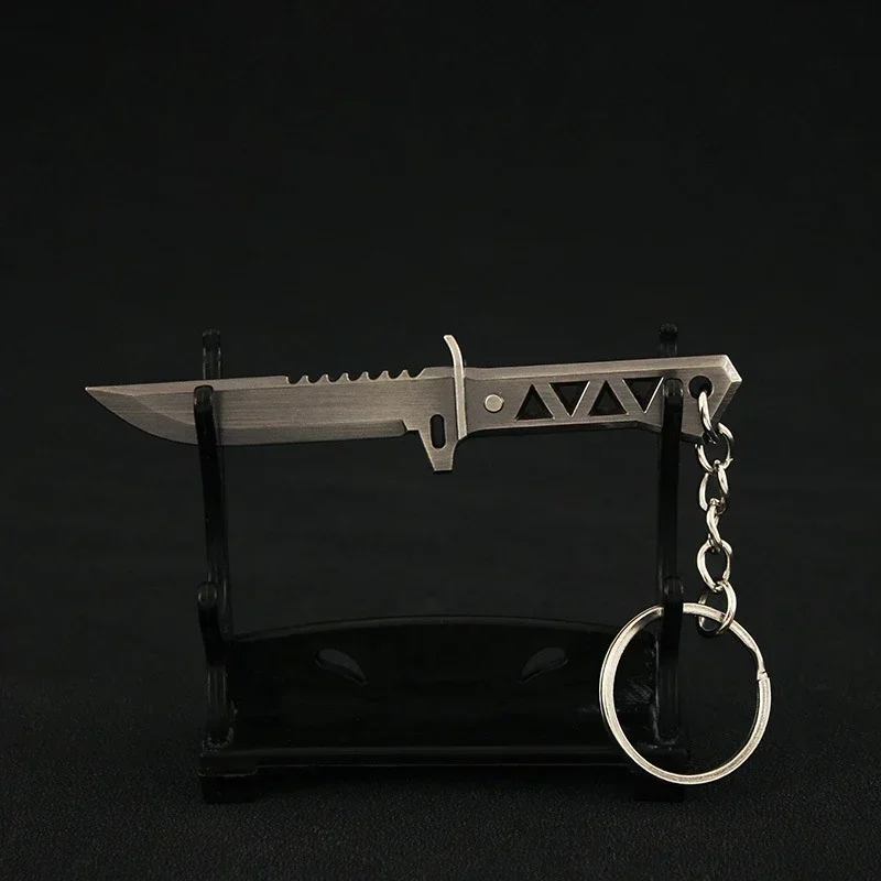 Portachiavi con arma raffinata da 9cm modello Xenohunter Melee Bright delicato e raffinato coltello non tagliato modello Reaver Metal Sword Gifts Toys