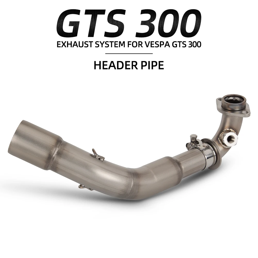 

GTS300 exhaust System For VESPA GTS300 GTS-300 2008-2023 51mm Motorcycle Exhaust Manifold Scooter Header Tube escape kit