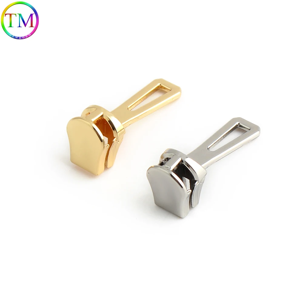 50-200PCS Gold/Silver Metal Teeth Zipper Head For Sewing Purse Handbag Bags Backpack Zipper Sliders Handwork Accessories