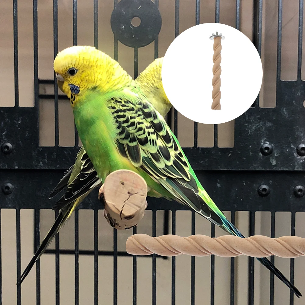 Parrot Standing on The Bar Bird Nail Trimming Perch up Accessories Cage Perches Stick Scratching for